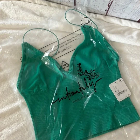 NWT Free People Ribbed v neck Brami - Picture 7 of 7